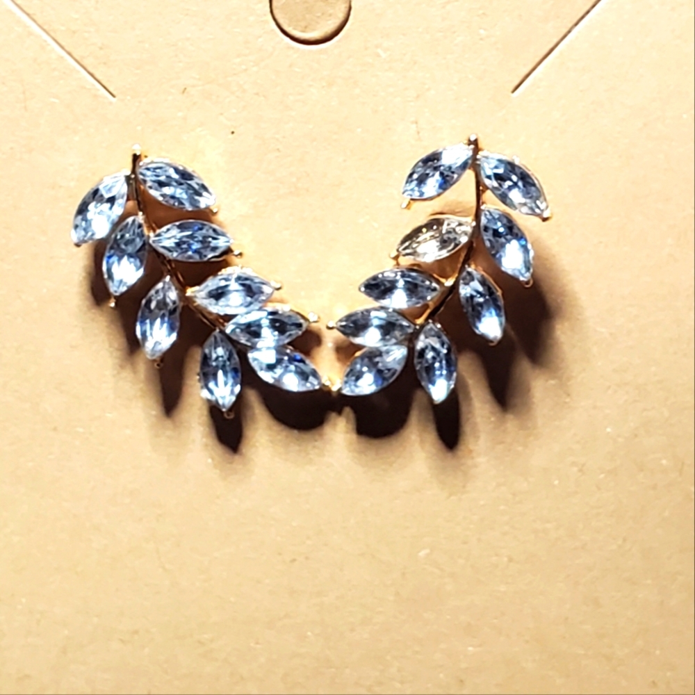 Never worn clear rhinestone mini crawlers